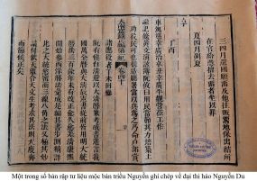 Sưu tập bản rập tư liệu mộc bản triều Nguyễn ghi chép về Đại thi hào Nguyễn Du 