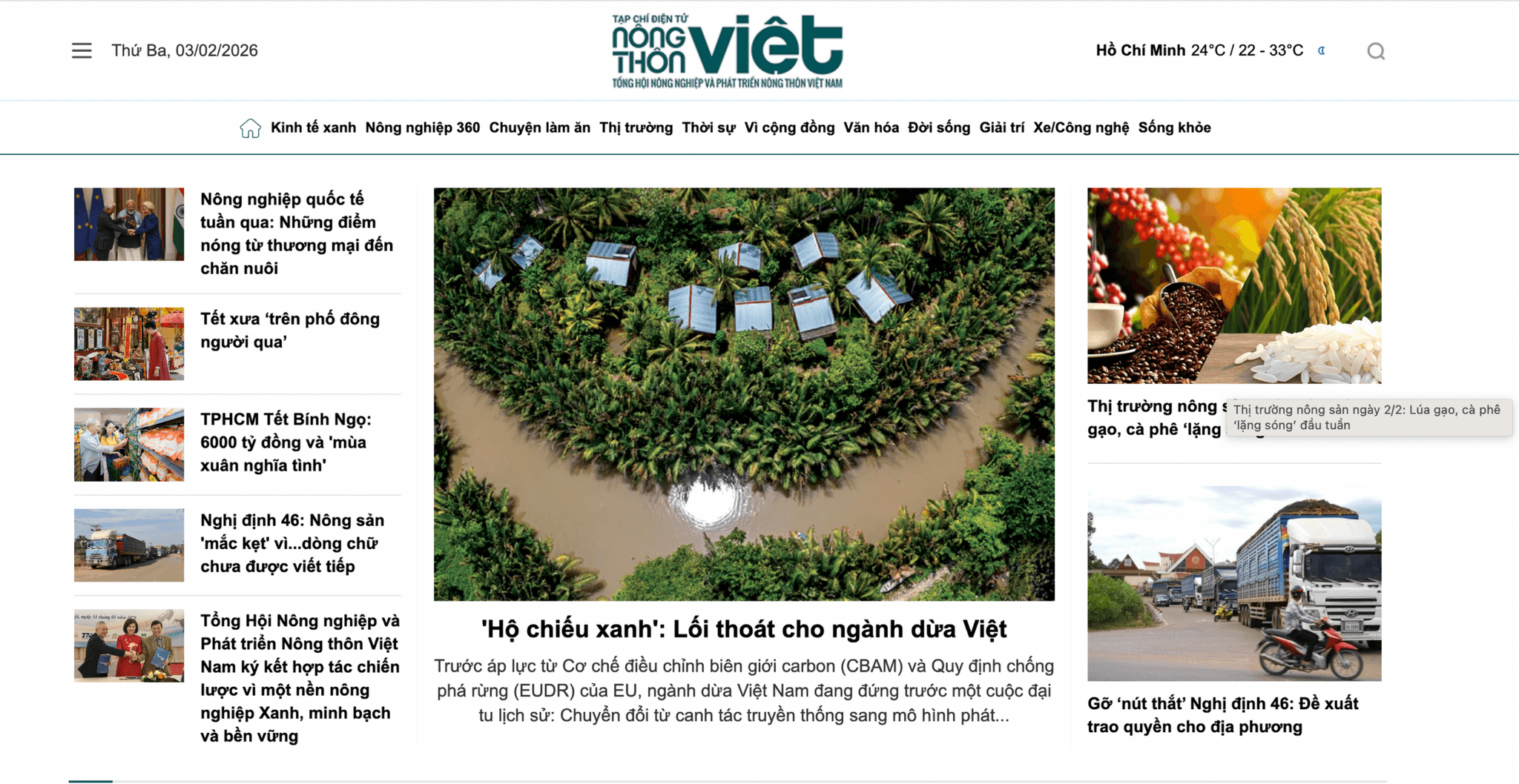 Hôm nay, Nông thôn Việt ra mắt tên miền và giao diện mới 