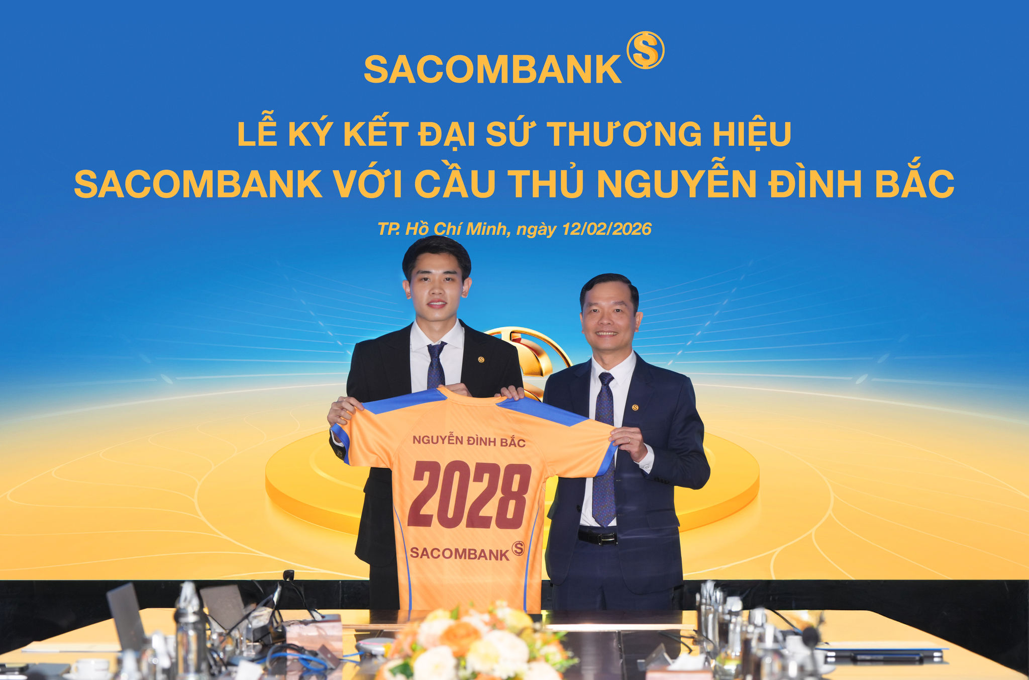 Cầu thủ Nguyễn Đình Bắc chính thức trở thành Đại sứ thương hiệu SACOMBANK