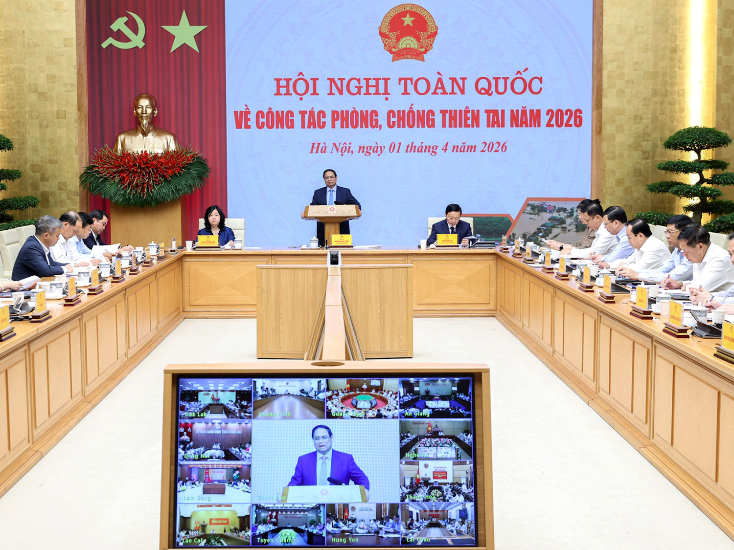 Thủ tướng chủ trì hội nghị toàn quốc về công tác phòng, chống thiên tai năm 2026 - Ảnh VGP_Nhật Bắc