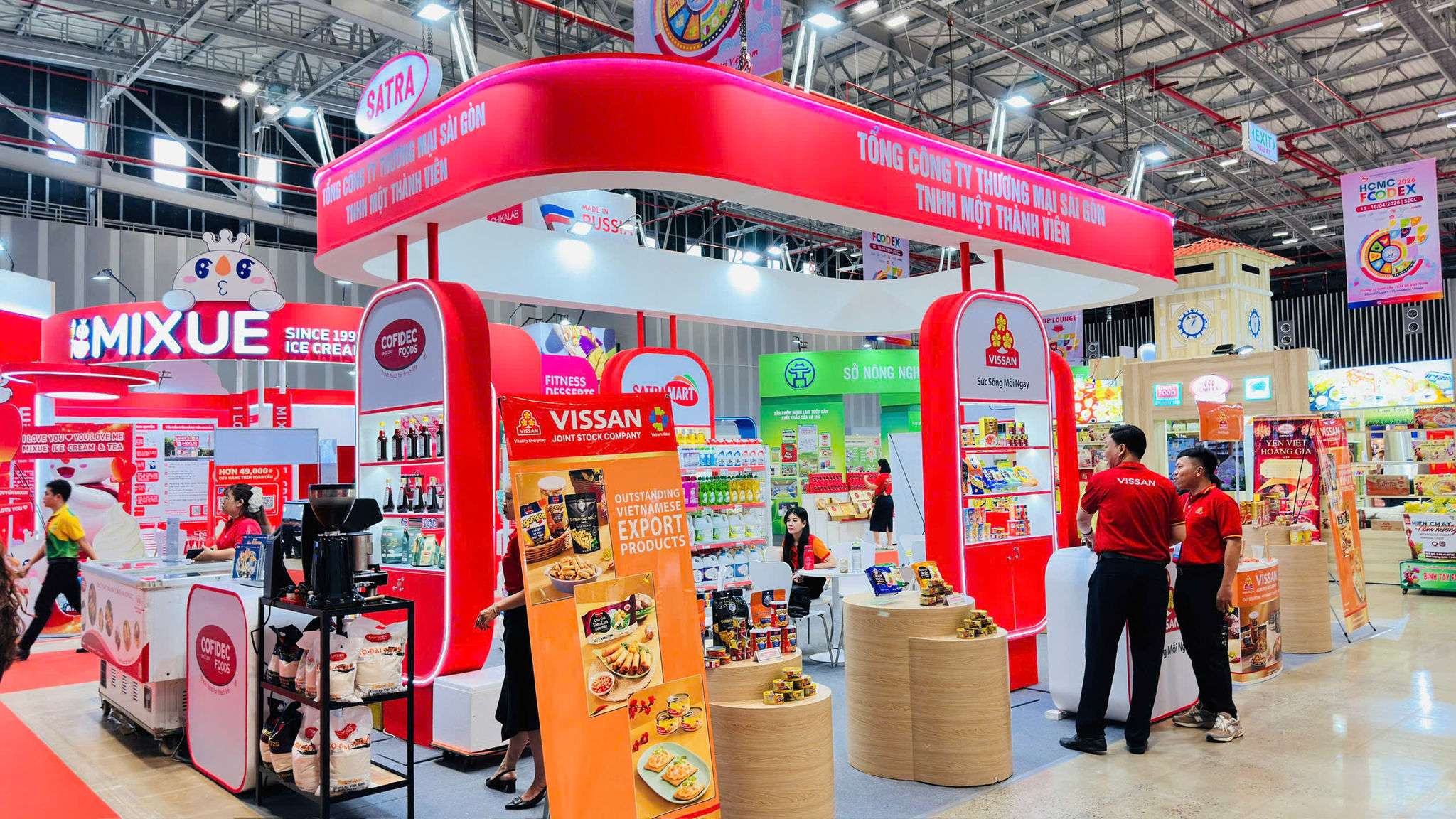 Gian hàng của Satra tại Triển lãm HCMC FOODEX 2026.