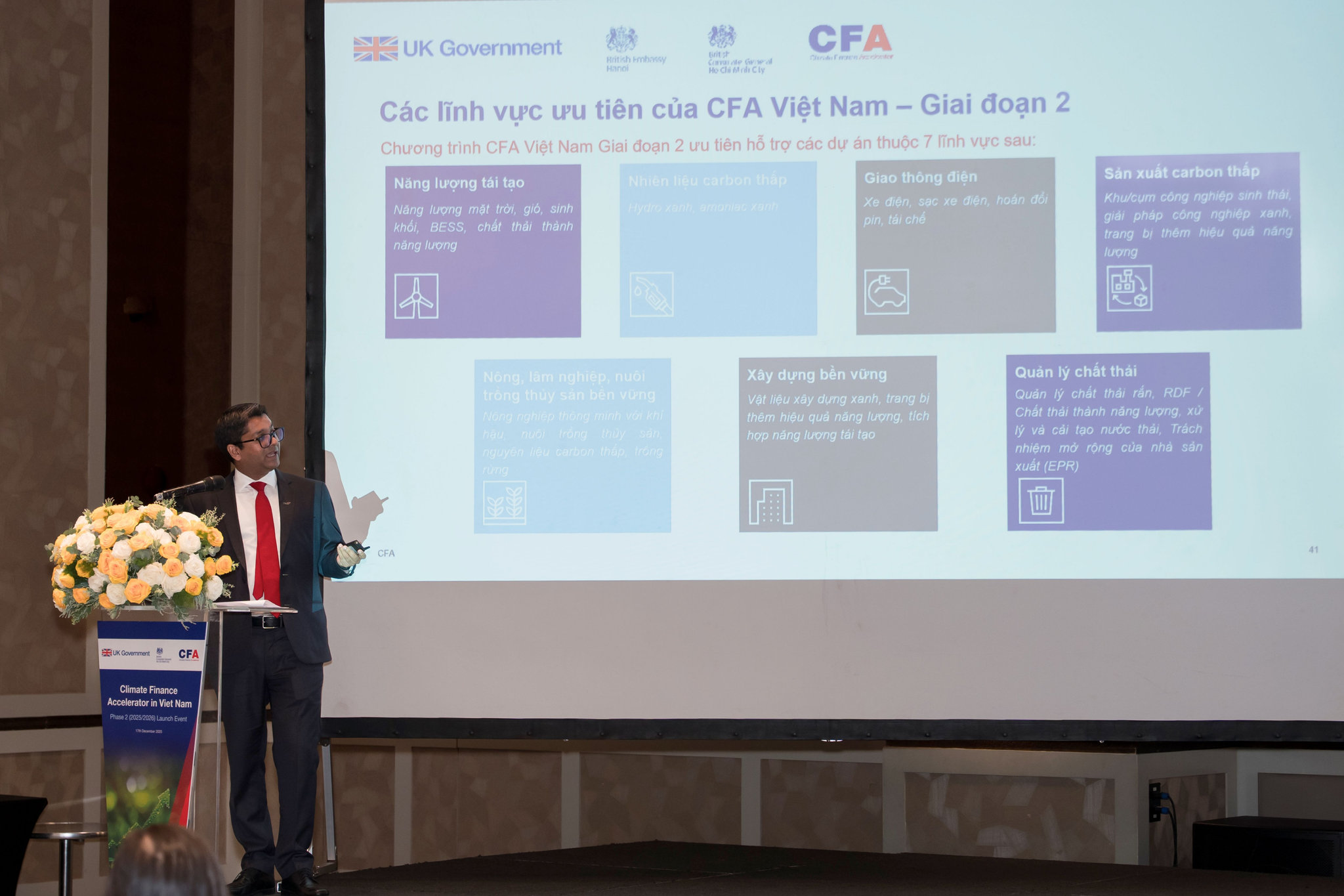 Mr. Abhinav Goyal, Director of Capital Projects & Infrastructure and CFA Viet Nam Team Leader from PwC Viet Nam