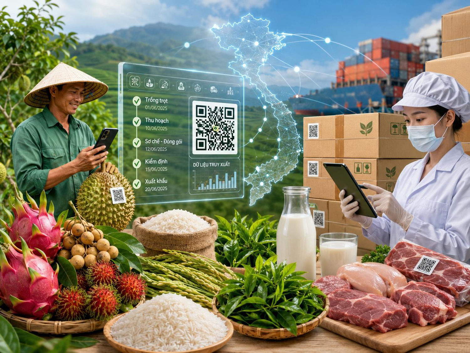 Bộ NN -MT chuẩn bị vận hành Hệ thống thông tin truy xuất nguồn gốc nông, lâm, thủy sản cấp quốc gia, vào ngày 1-7. Ảnh: BĐTO