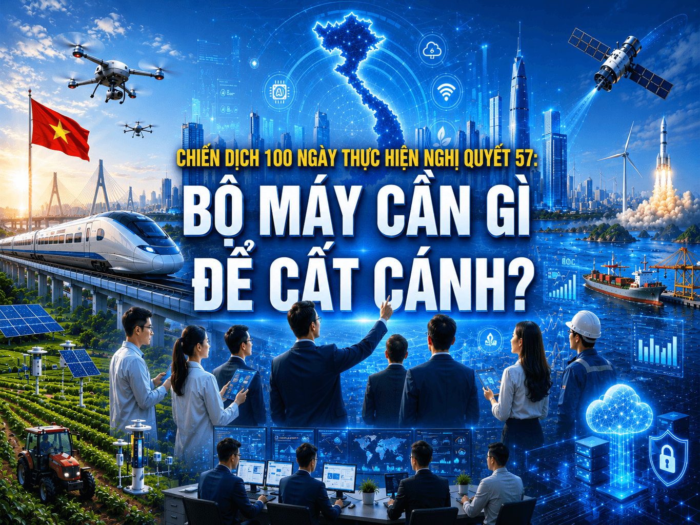 Chiến dịch 100 ngày thực hiện Nghị quyết 57: Bộ máy cần gì để cất cánh? | KỲ 1