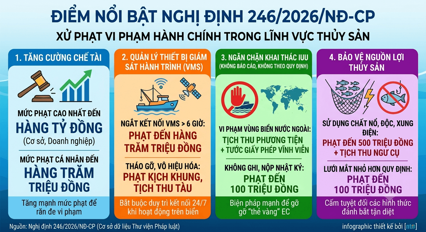 Nghị định 246/2026/NĐ-CP có hiệu lực - Ngư dân cần lưu ý gì?