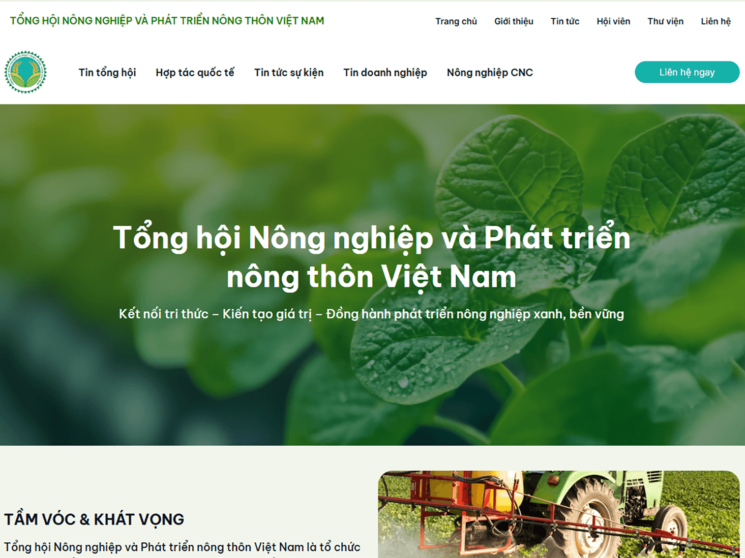 Trang thông tin điện tử chính thức của Tổng hội NN&PTNT.