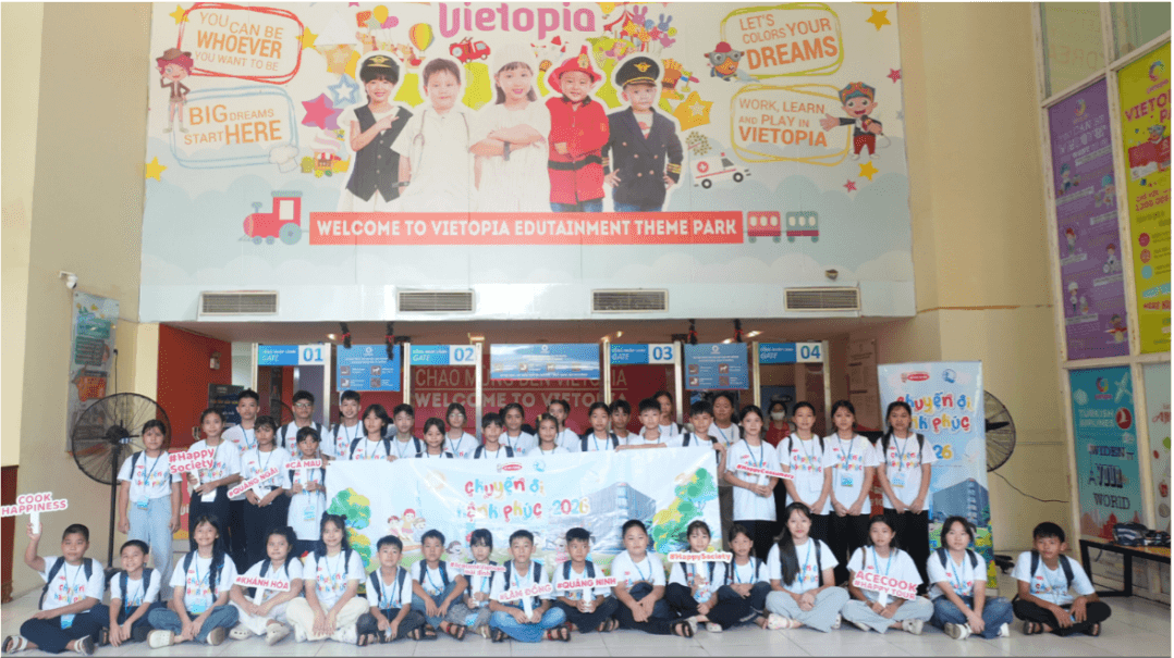 Các em lần đầu tiên được tham gia các hoạt động trải nghiệm hướng nghiệp thú vị qua chương trình Chuyến đi hạnh phúc 2026.