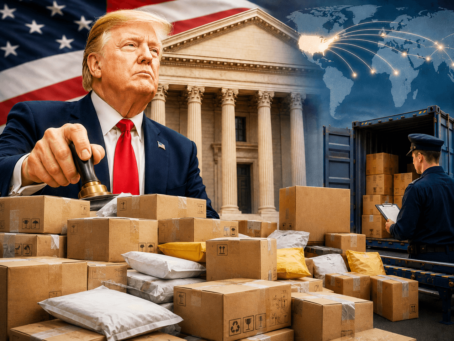 Tòa án Thương mại Quốc tế Mỹ (USCIT) ngày 13/8 khẳng định Tổng thống Donald Trump có thẩm quyền chấm dứt cơ chế “de minimis”