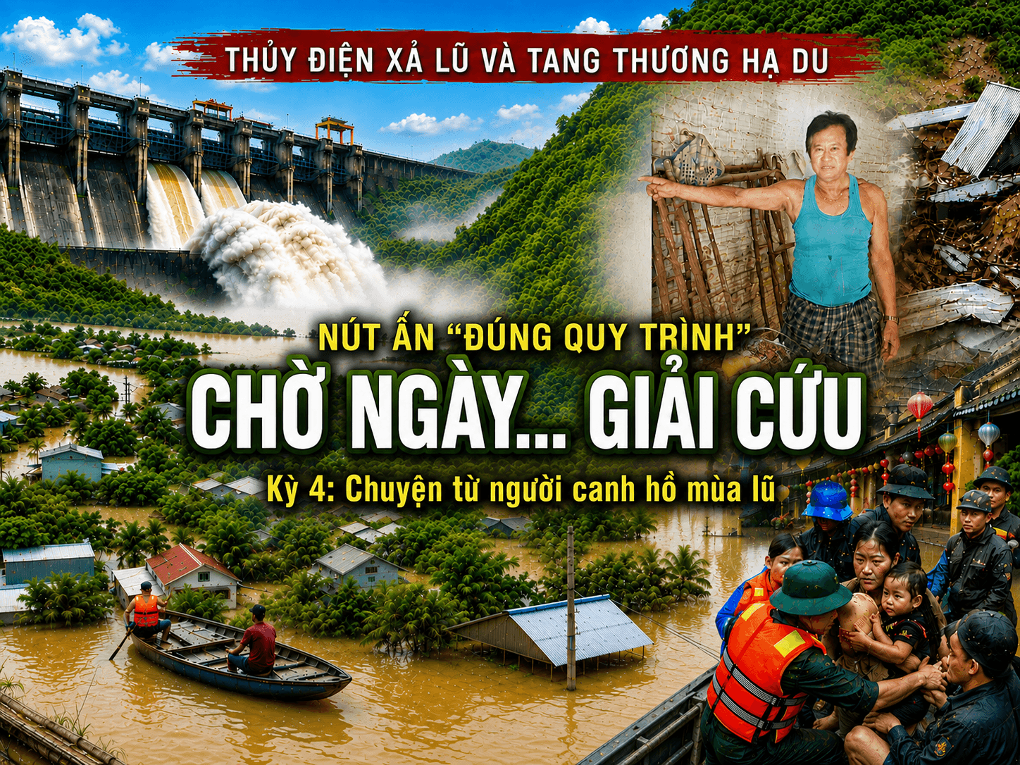Video | Thủy điện xả lũ và tang thương hạ du Kỳ 4: Chuyện từ người canh hồ thủy điện mùa lũ