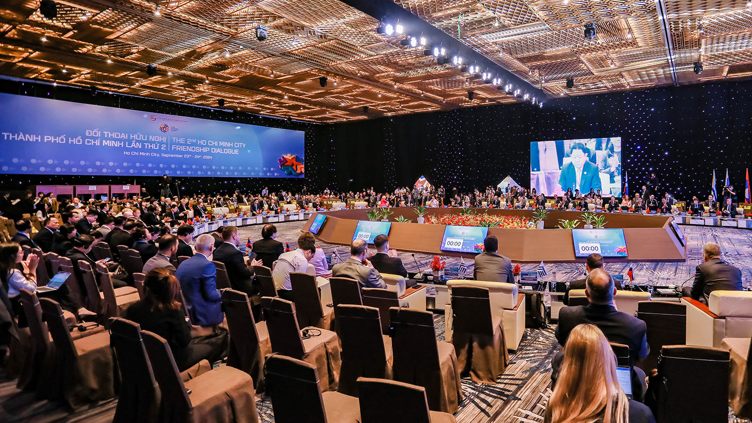 Quang cảnh không gian hội nghị đối thoại hữu nghị lần 2, năm 2024.