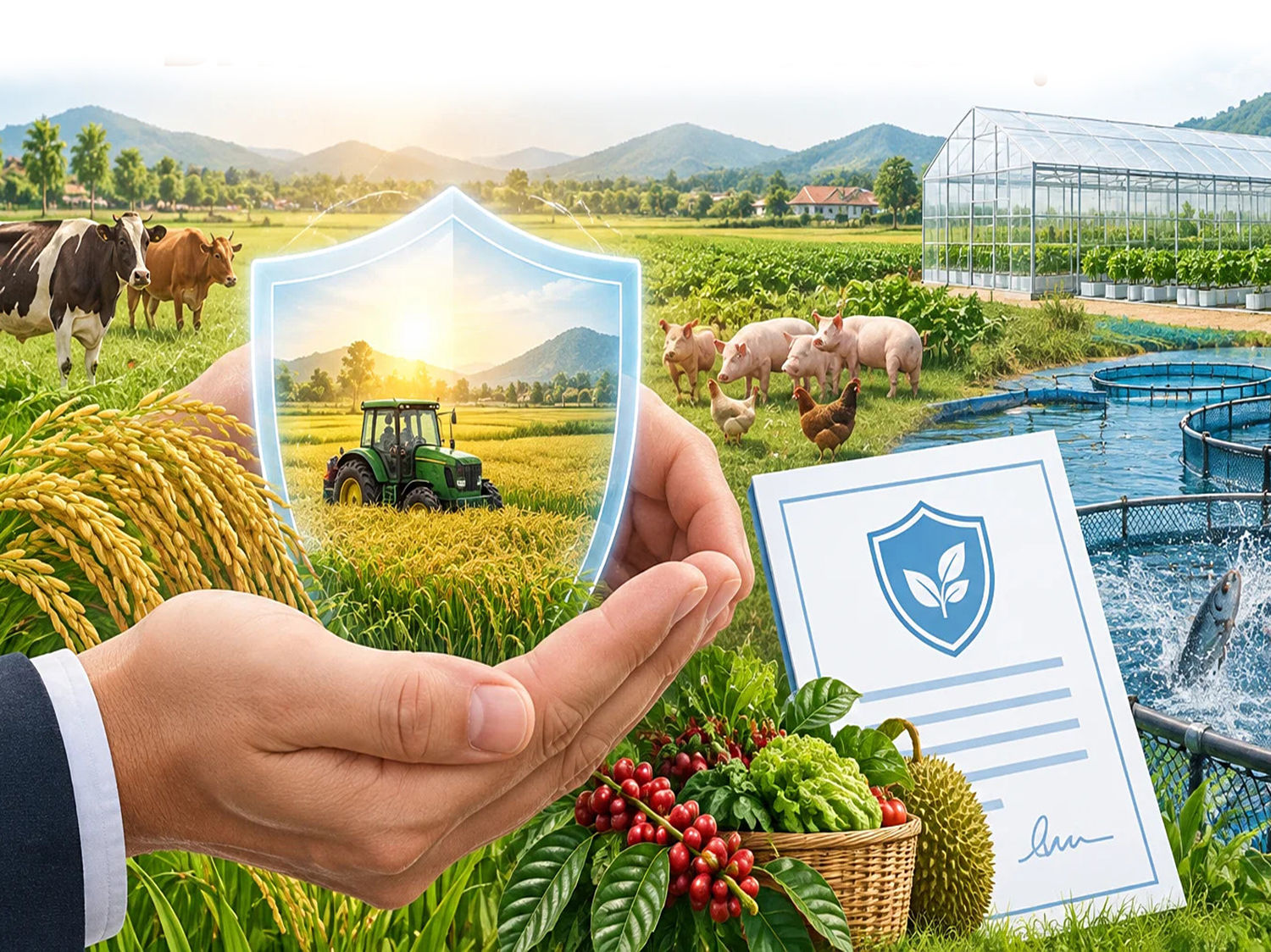 Phí bảo hiểm nông nghiệp lên tới 95%: Chỗ dựa lớn cho người sản xuất. Ảnh minh họa