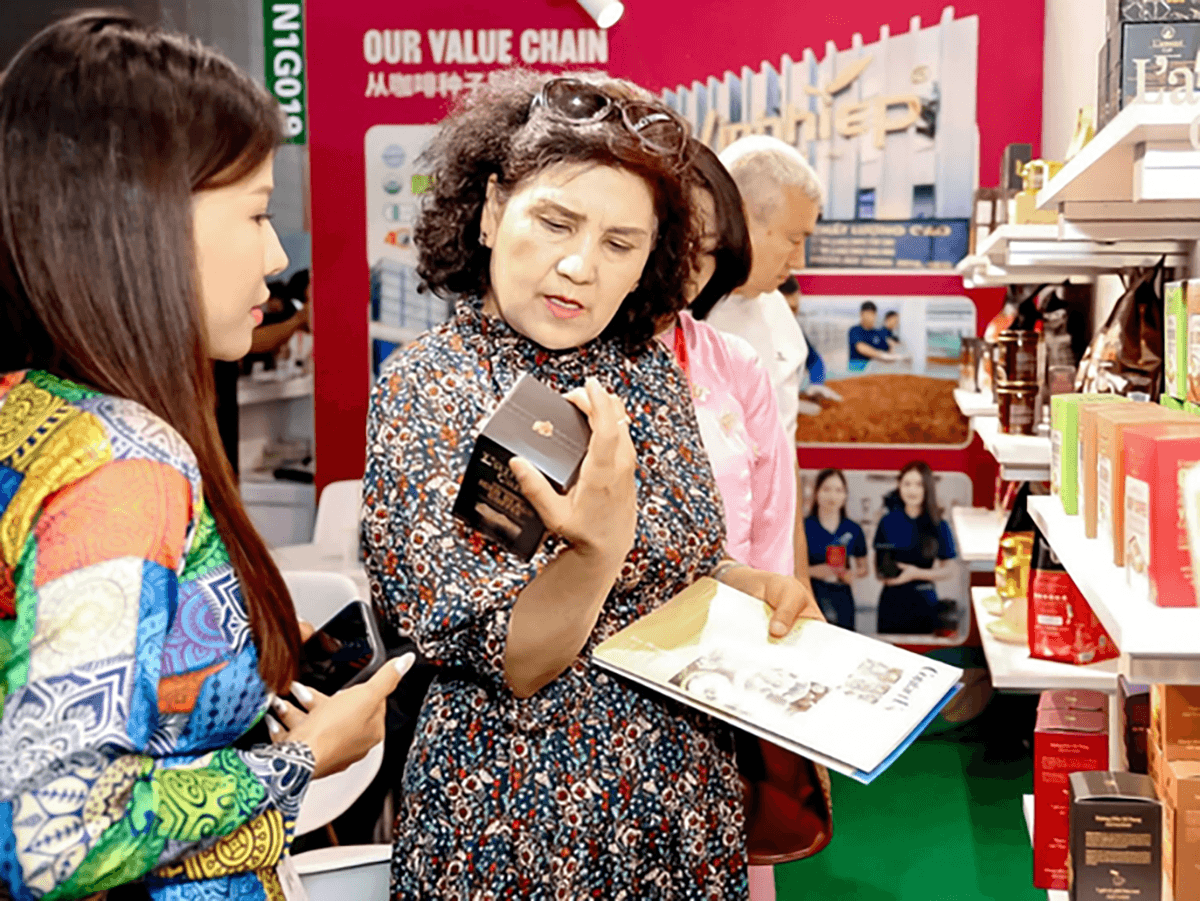 Thương hiệu cà phê của Gia Lai như L’amant Café đã có mặt tại nhiều thị trường khó tính trên thế giới. Ảnh: Vĩnh Hiệp