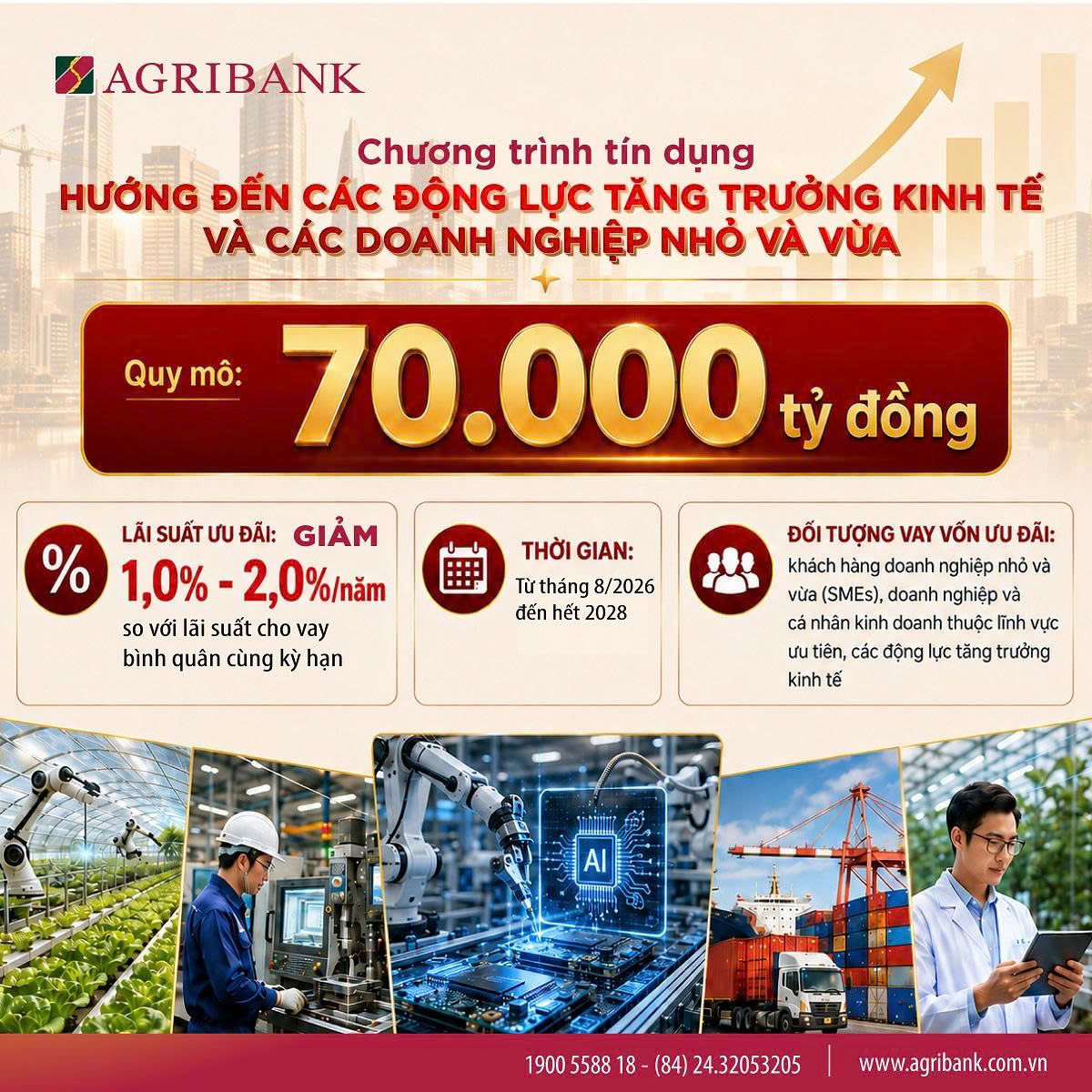 Nguồn vốn tín dụng của ngân hàng đã góp phần hiện thực hóa nhiều dự án quy mô lớn trên khắp cả nước. Nguồn Agribank.com.vn