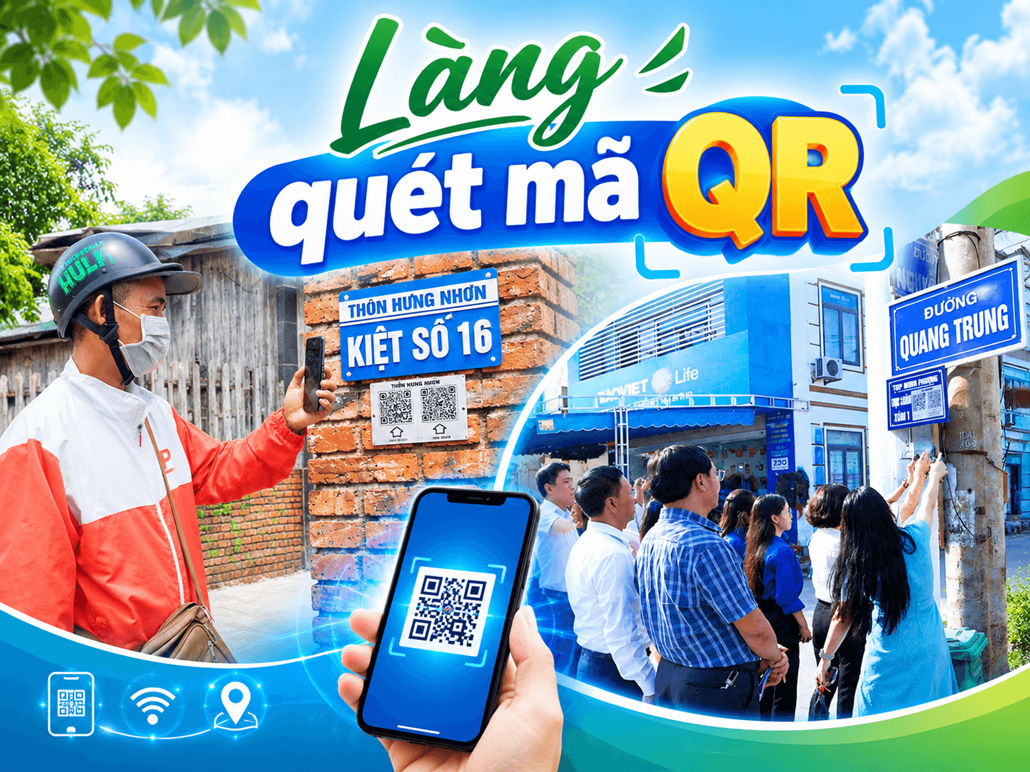 Làng... quét mã QR 