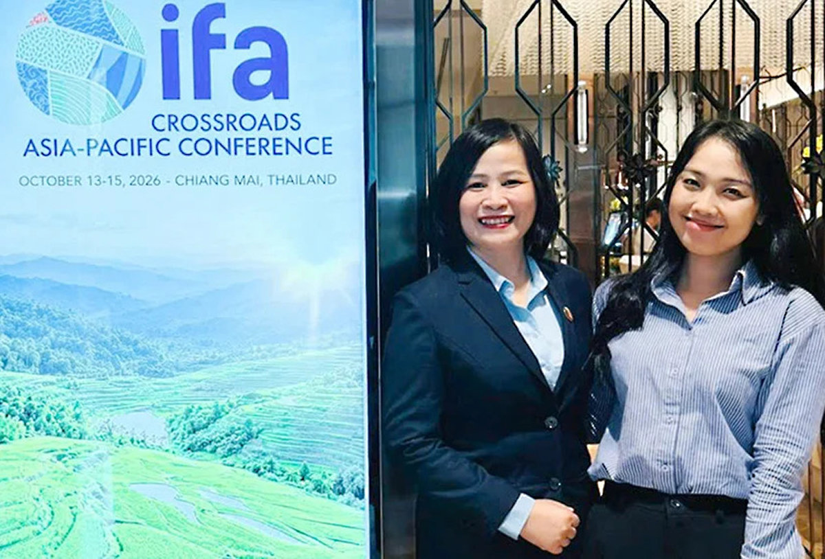 Đại diện Công ty Cổ phần Phân bón Miền Nam tại Hội nghị IFA Crossroads Asia-Pacific 2026 ở Chiang Mai, Thái Lan. Ảnh SFG.