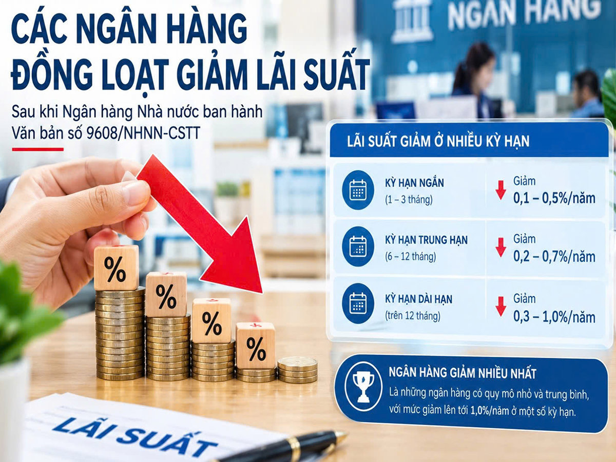 Nhiều ngân hàng cam kết giảm lãi suất huy động, giảm lãi suất cho vay 1,5-2%/năm đối với một số khoản vay, công bố các gói tín dụng quy mô lớn.