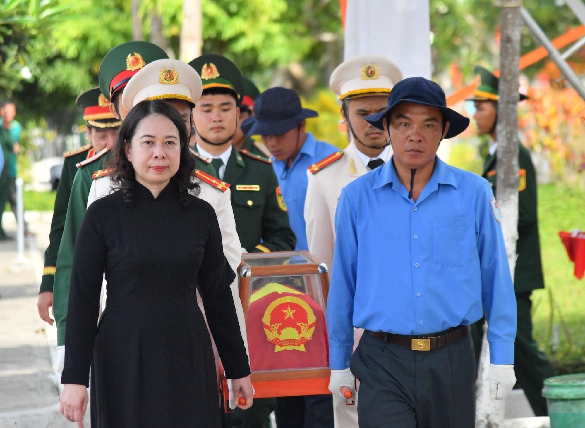 Lễ truy điệu, an táng hài cốt liệt sĩ hy sinh tại Campuchia