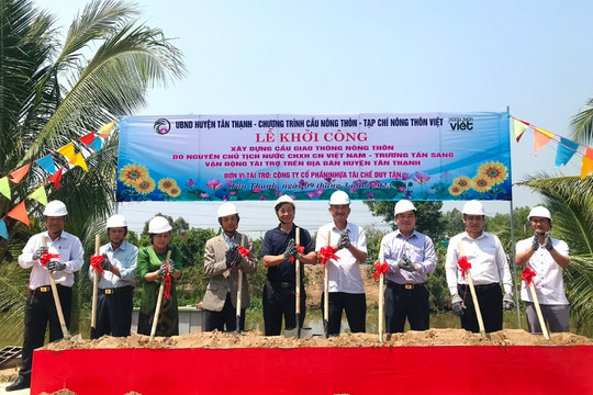 Khởi công xây dựng 5 công trình cầu, cống tại huyện Tân Thạnh (Long An)