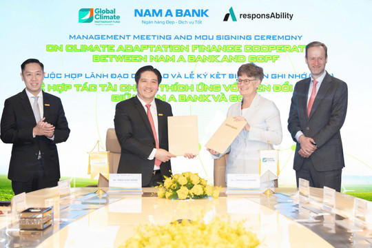 Nam A Bank và GCPF ký kết biên bản ghi nhớ: Phối hợp nghiên cứu khung tài chính thích ứng biến đổi khí hậu từ năm 2026
