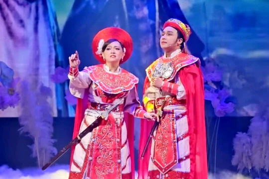 Sau bài ‘Chuẩn nghề cải lương bị thử thách’, tiết mục Tiếng trống Mê Linh được xác định diễn chui