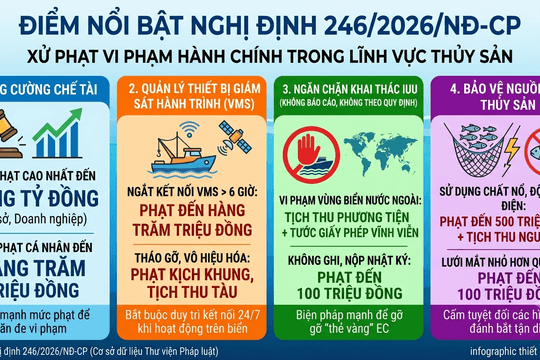 Từ 18/8, ngư dân cần lưu ý gì khi Nghị định 246/2026/NĐ-CP có hiệu lực?