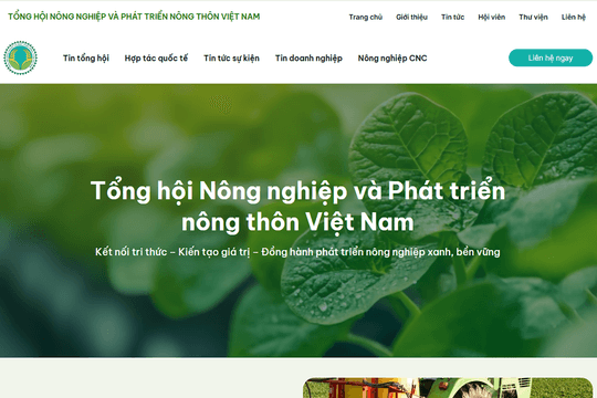 Tổng hội NN&PTNT Việt Nam giới thiệu Trang thông tin điện tử chính thức