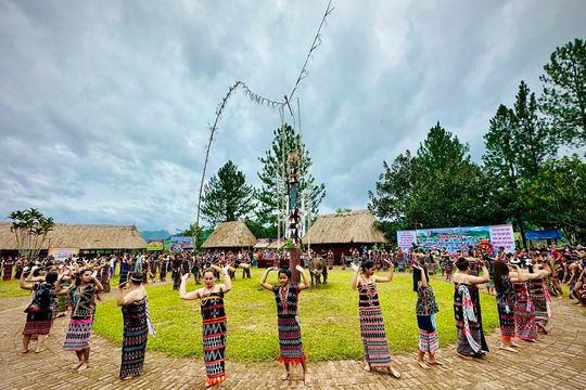 Dưới bóng cây nêu của người Cơ Tu