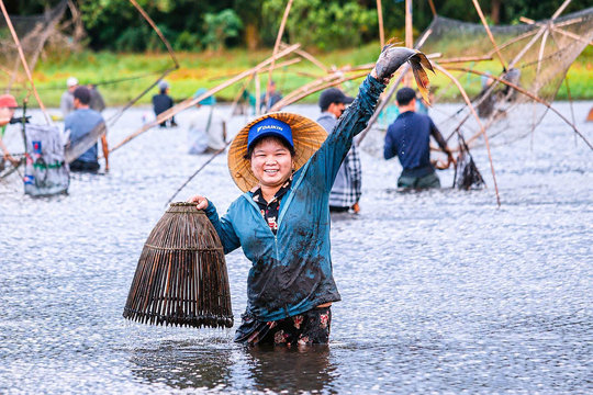 Lấm bùn vui hội phá Trằm