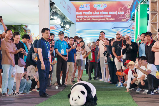 Robot gấu trúc gây chú ý tại triển lãm công nghệ xanh GRECO 2026