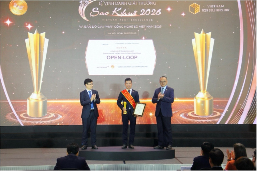 Công nghệ thanh toán giao thông công cộng giúp SACOMBANK nhận giải Sao Khuê 2026
